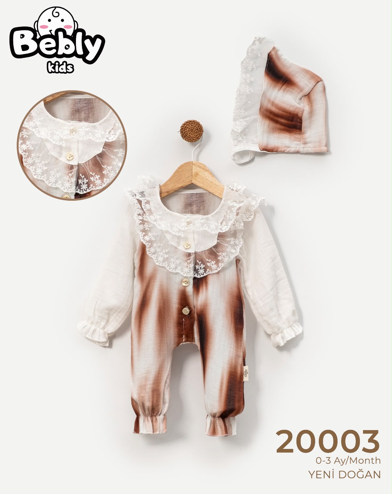 Bebly yenidoğan tulumu / takım model 20003