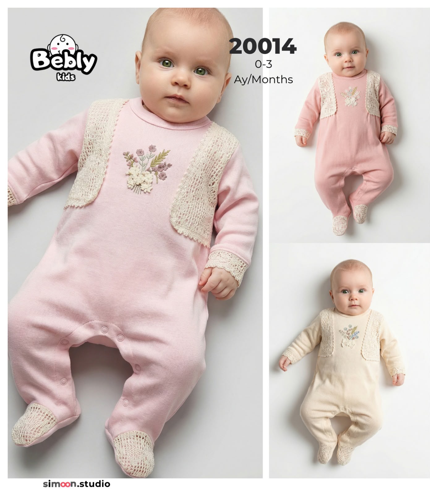 Bebly yenidoğan tulumu / takım model 20014