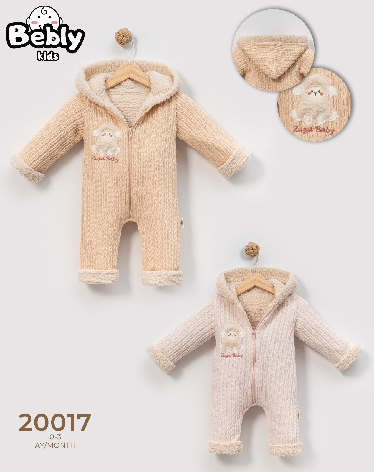 Bebly yenidoğan tulumu / takım model 20017