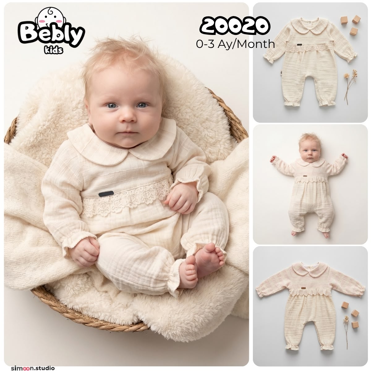 Bebly yenidoğan tulumu / takım model 20020