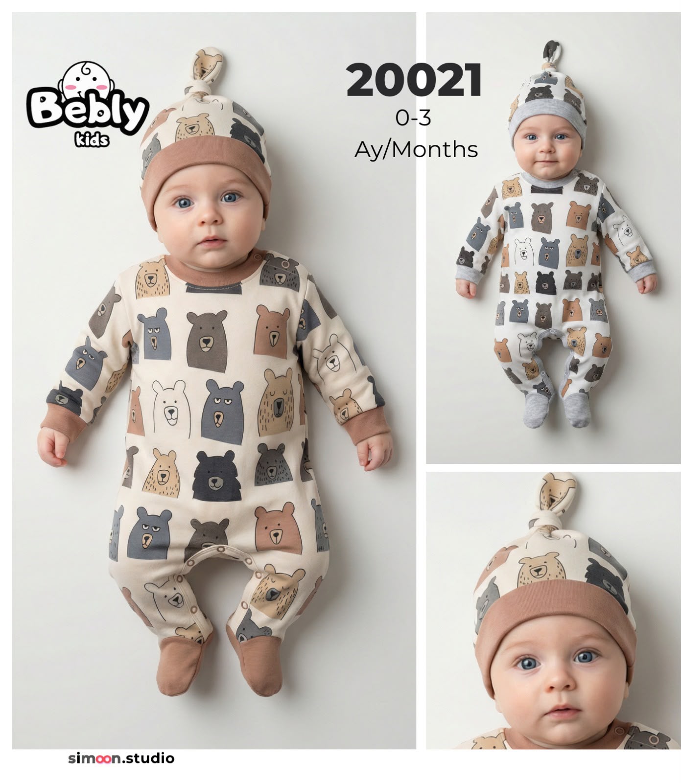 Bebly yenidoğan tulumu / takım model 20021