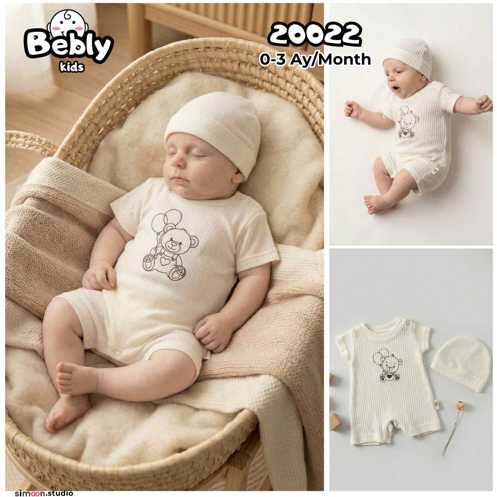 Bebly yenidoğan tulumu / takım model 20022