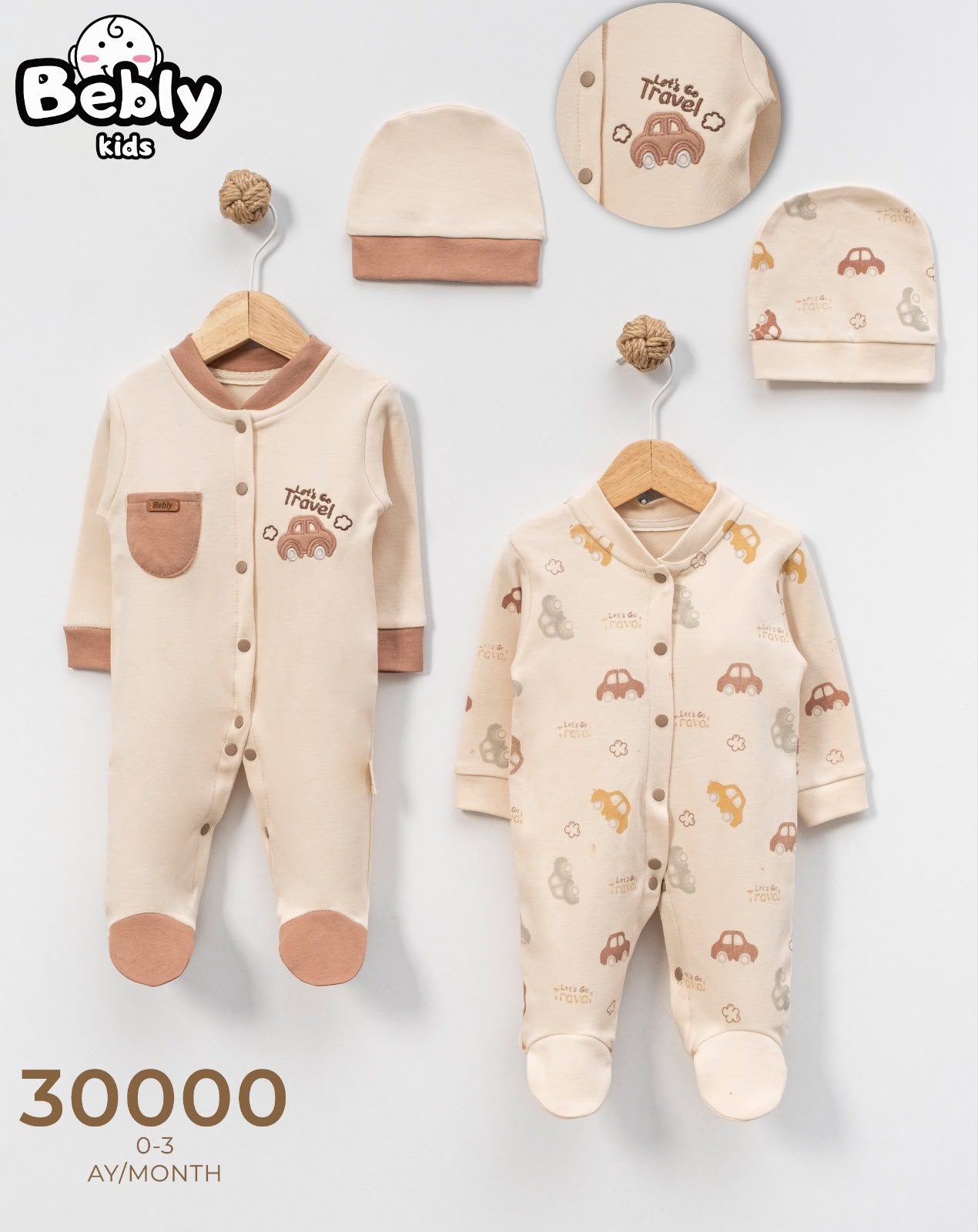 Bebly yenidoğan tulumu / takım model 30000