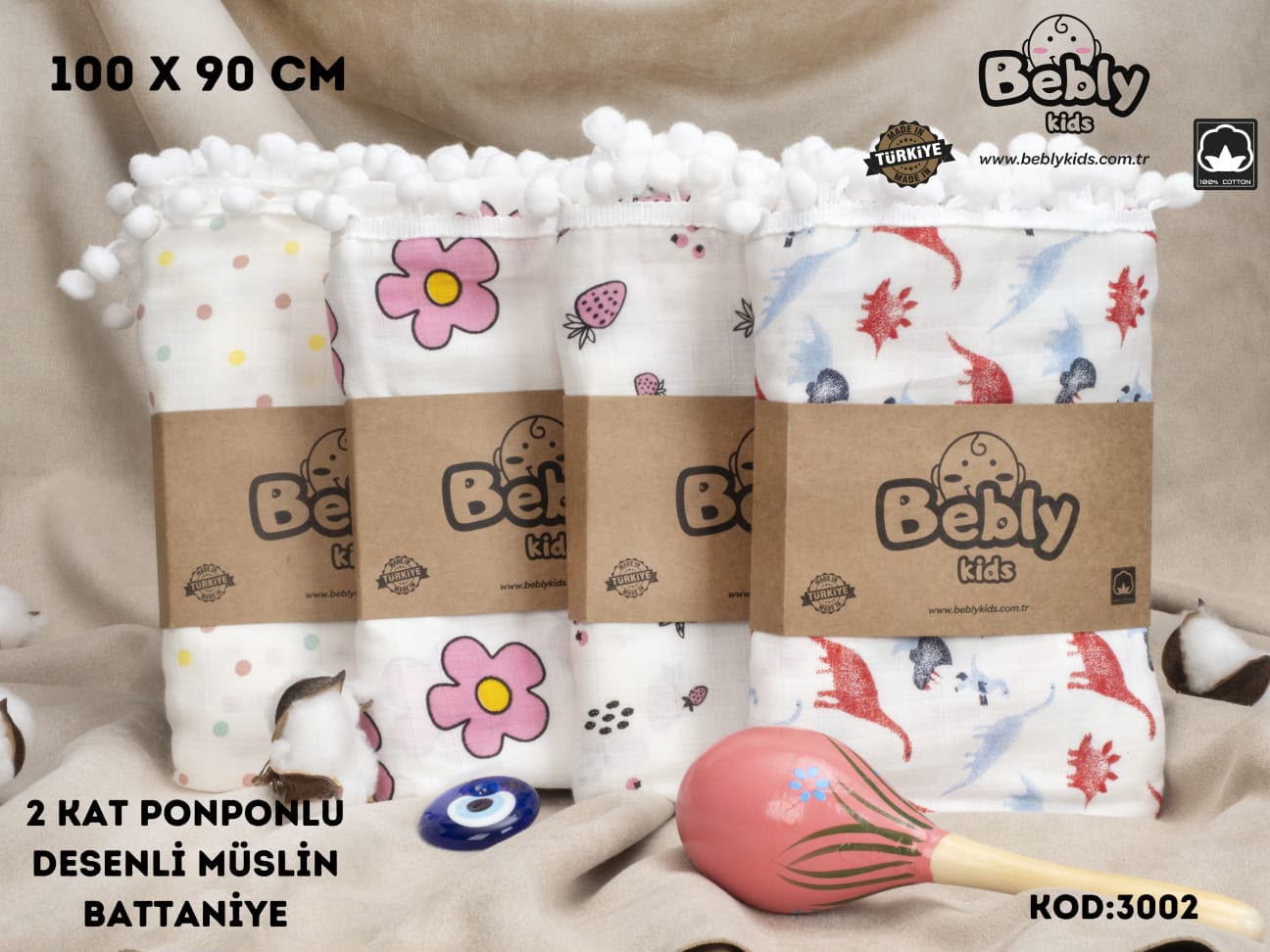 Bebly tek battaniye model 3002
