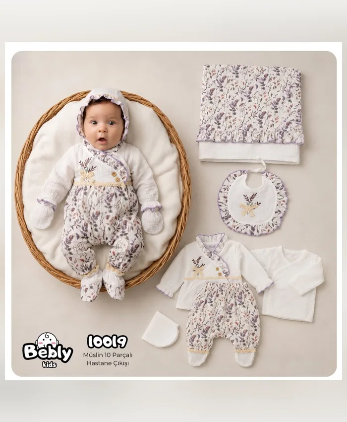 Bebly hastane çıkışı seti, model 10019