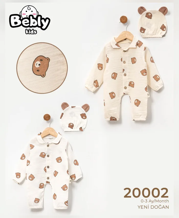 Bebly yenidoğan tulumu / takım, model 20002