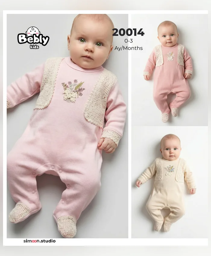 Bebly yenidoğan tulumu / takım, model 20014