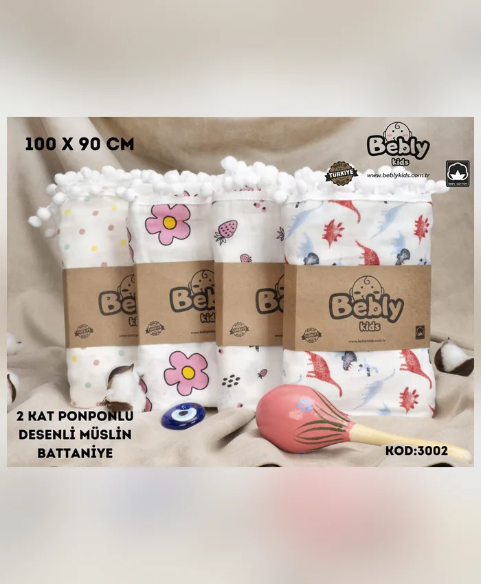 Bebly tek battaniye, model 3002