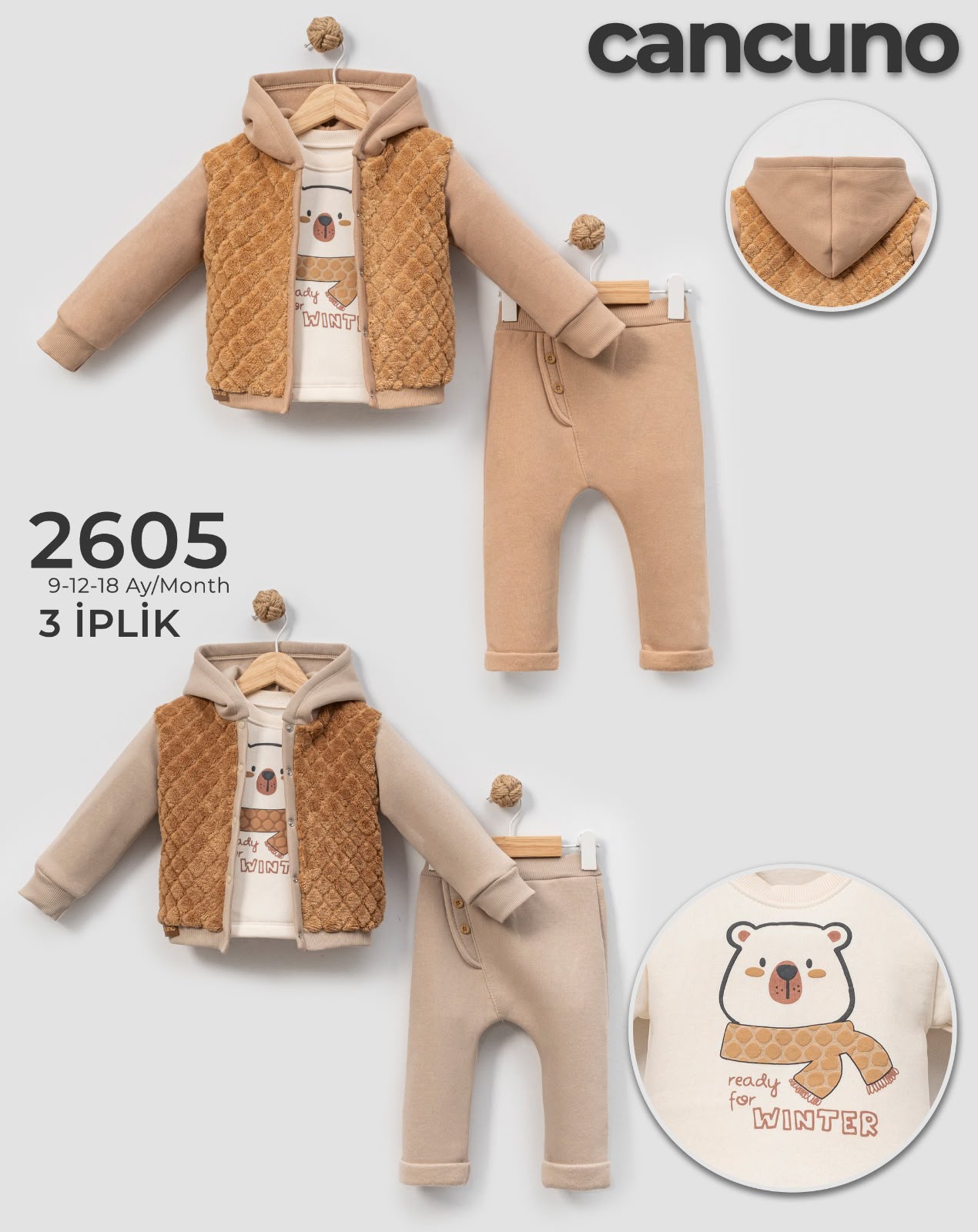 Can Cuno kışlık bebek giyim model 2605