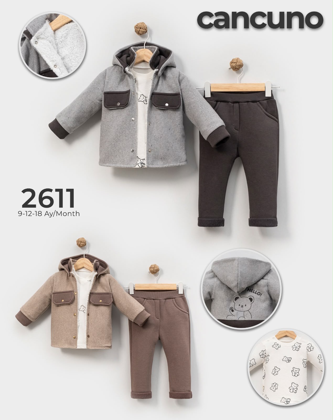 Can Cuno kışlık bebek giyim model 2611